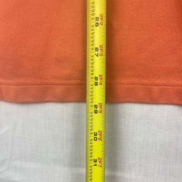 L.L.Bean Men's Orange Long Sleeve Polo Shirt - Picture 8 of 8